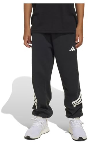 adidas Future Icons 3-Stripes Wide Pants Kids Pantalon, Noir/Blanc, 11 Ans Mixte Enfant