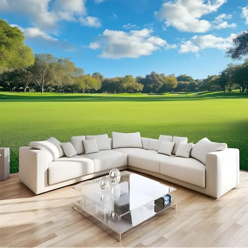 NAWVNMI Naturtapete Grüner Rasen Großes Wandbild Für Wohnzimmer Schlafzimmer, Abziehen Und Aufkleben Tapete Selbstklebend Wandbild Für Badezimmer Büro, 200X140Cm