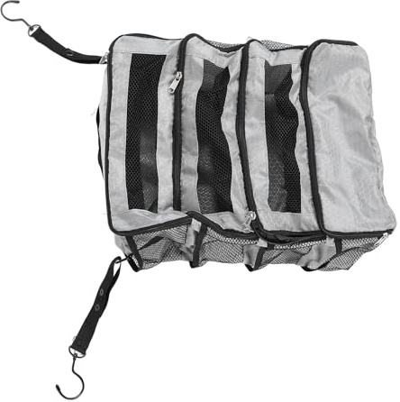 Organizer per valigie appendere Borsa viaggio pieghevole con scomparti adatti per viaggiare e trasportare bagagli (grigio)
