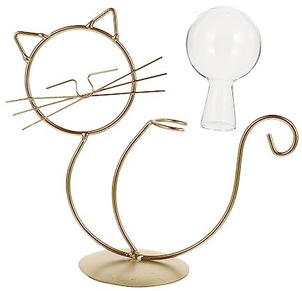 GOOHOCHY Glas Hydrokultur Vase Für Schreibtisch Pflanzenbehälter Kreative Blumenvase Schlichter Stil Wohnschmuck Geeignet Für Kleine Sträuße Und Pflanzen