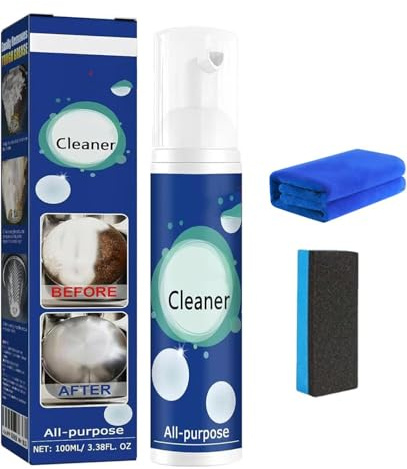 Spray schiumogeno altamente efficace, spray per la pulizia profonda della cucina senza risciacquo, detergente per schiuma multiuso, spray per la rimozione dell'olio da cucina (1)