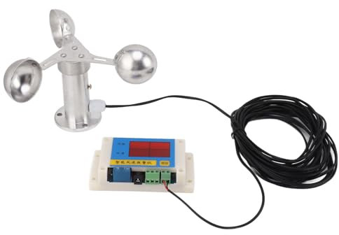 Phefop Medidor de Velocidad del Viento del Anemómetro Tower Crane con Alarma y Corte, Función de Memoria de Energía para la Estación Meteorológica del Ferrocarril de Construcción