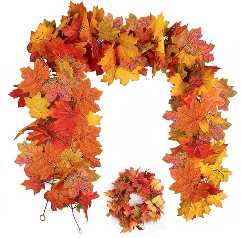 1 Item Thanksgiving, Autumn Decorations, Autumn, Autumn Leaves, Autumn Garland, With Hooks For Weddings, Room Decor,Events, Art Scrapbooking And Thanksgiving Day Decorations