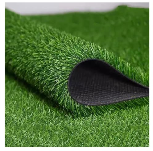 MYJIO Tapis de Pelouse Artificiel Faux Gazon Exterieur Simulation Naturelle pour Terrasse, Balcon, Extérieur Texture Douce, Densité Élevée (1x1m/3.28x3.28ft)