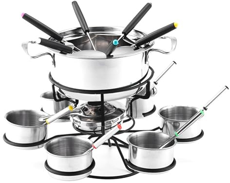 Set – chokladset, ostfondue-set för 6 personer med 6 fonduegafflar för choklad, karamell, kött