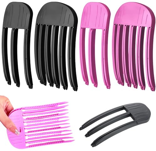 TRKETK 4 Pinzas Clip de Volumen para RaíCes, Volume Clip for Roots Sin Costuras Naturales para Peinar la Raíz Elevación de Raíces para El Salón de Viajes en Casa (Dos Colores)