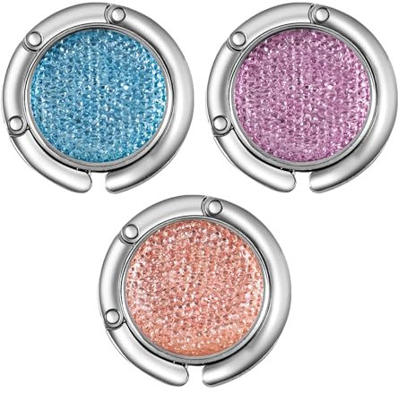 Milaloko 3-Pack Faltbarer Handtaschenhaken für den Tisch, Taschenhalter-Kollektion, Faltbarer Handtaschen-Tischhalter Tischhaken für den Geldbeutel