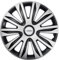 MICHELIN Radkappe 13 Zoll Universal Radzierblende Alice 4 er Set Fürs Auto ABS Kunststoff Schwarz/Silber, Silber/Schwarz