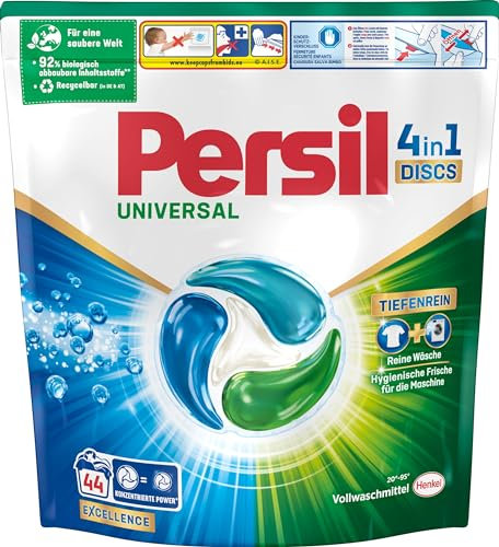Persil Universal 4 in 1 DISCS 44 lavaggi, detersivo universale con tecnologia puramente profonda, detersivo completo per bucato puro e freschezza igienica per la macchina