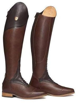 LNNLOO Scarpe Da Uomo Stivali Da Equitazione Da Cavaliere (34-48), Stivali Da Equitazione Alti Al Ginocchio, Cerniera Posteriore + Punta A Punta, Unisex + Resistente Allo Scivolamento,34,Brown