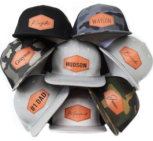 Personalized Toddler Baby Hats,Custom Kids Baseball Caps with Name,Adjustable Snapback Truck Caps for Infants,Children, Boys Multi