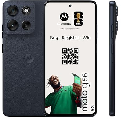 Motorola g 56 8, 256 Go, Smartphone debloqué, écran 6,72, Appareil Photo 50 MP, Batterie 5200 mAh, Black Oyster (Noir), Coque de Protection et câble USB C Inclus