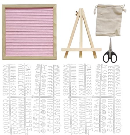 Lavagne Con Lettere Intercambiabili | Lavagna Avvisi - Tavola Feltro Interattiva 25X25Cm Per Ristoranti Aule Eventi Matrimoni Completi Caffè Natale