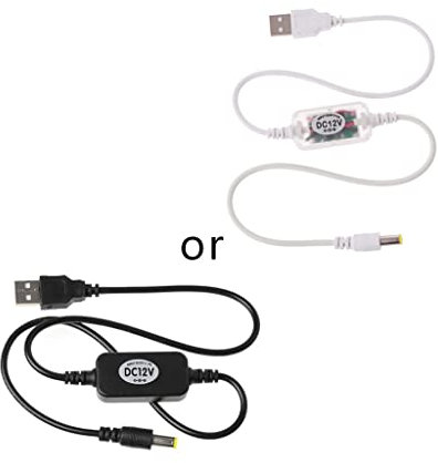 USB For 5V To For 12V Step Up Cable Module USB Power Line Step Up Module Converter Adapter Cable 5.5x2 Metal Fold Back Clips Paper Clamps Spring Clips Clips