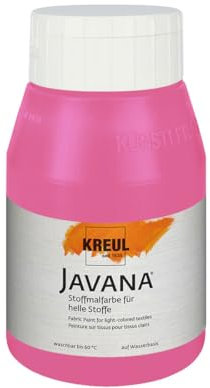 KREUL JAVANA TEX 90536 Textilfarbe, durchscheinend, Pink, 500 ml