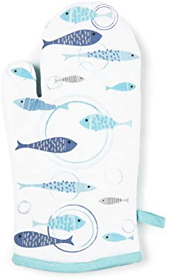 Excelsa North Sea Guanto da Forno, Taglia Unica, Fodera 100% Cotone, Imbottitura in Poliestere