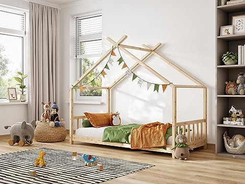 Flair Canopy House Bed - Pine