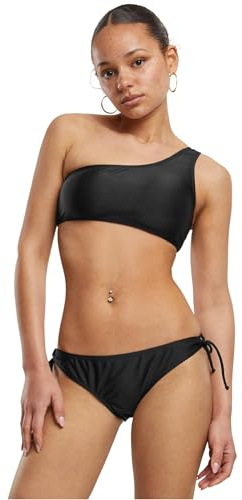 Urban Classics Damen Bikini Ladies Asymmetric Bikini, Bikini Set für Frauen, einschultrig, Einteiler-Top und Bikinihose