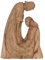 BigBuy Christmas Accessorio per presepe di Natale Naturale in Legno di Mango 28 x 5,5 x 37 cm