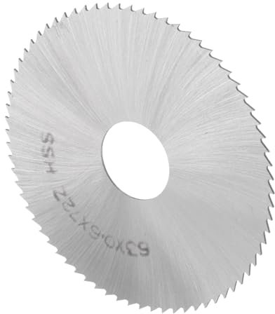 CoCud Disco de Sierra Circular, Diámetro de 63 mm, Eje de 16 mm, Grosor de 0,6 mm, 72 Dientes, Acero de Alta Velocidad (Hss) 6542 para Corte de Madera en Sierras de Mesa