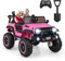 COSTWAY 24V Kids Ride on Truck, 2-Seater Battery-powered Ride On Car with Remote Control, Music, MP3, USB, 4 Motors Electric Vehicle Jeep for Boys Girls (Pink)