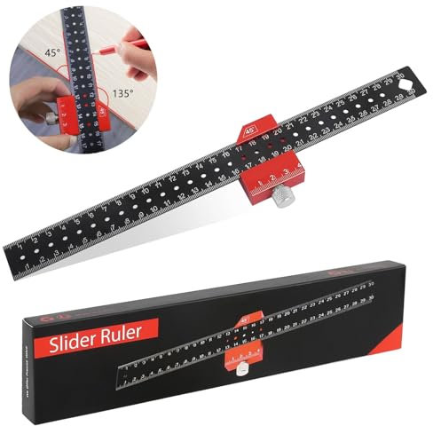 Juego de ángulos de combinación, 300 mm, herramienta de direccionamiento de 45°, 90°, regla de tope para marcar de metal con tope de regla, ángulo de carpintero para carpintería, manualidades