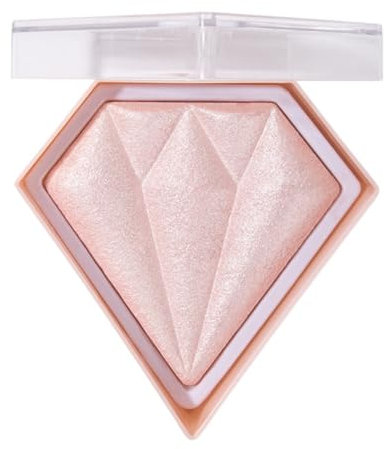 KARLOR Rosa Highlighter Puder, Diamant Highlighter Palette Schimmer Gesicht Highlighter Make up Perlmutt Glitzer Blush mit Schimmer Rose Highlight Rouge Glow Gesicht（03#Light Pink）