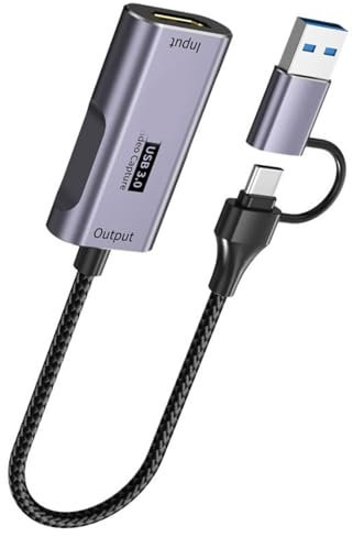 Whltzf Multiple Device HDTV Video Grabbers 4K60Hz Input USB3.0 Output Supports Streaming Conference Calls And Systems Multiple Device USB C Captures Card