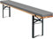 Bierbankauflagen, 1 Stück Bierzeltgarnitur Auflage, 220 X 25 X 3 cm Gepolstert Bierbank Auflage, Bankauflage Outdoor für Hussen Biertischgarnitur (Grau,Wasserabweisend)