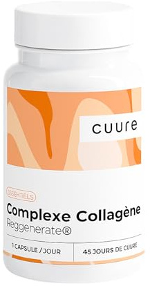 Complexe Collagène - CUURE - REGGENERATE™ [80 mg] - Peau - 45 capsules - 45 jours - 1 Gélule/Jour - Vegan - Fabriqué en France