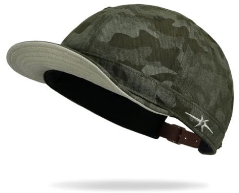 CLAPE Camo Coton Casquette de Baseball à Visière Courte Chapeau Homme Femme Anti UV Dad Hat Outdoor Vert Green CLSB04