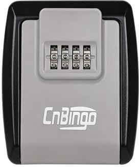 CNBINGO Key Safe Lock Box Outdoor Wall Mount for Home,Airbnb,Alloy Body