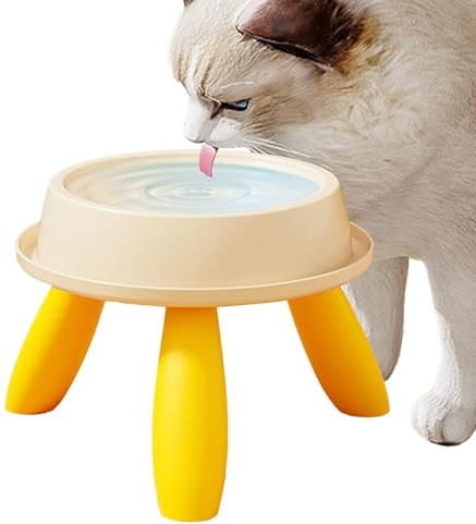 Upphöjd Kattskål | Husdjurs Vatten- Och Matstation - Tippsäker Halksäker Upphöjd Kattmatsskål - För Kattunge Valp Hund Inomhus Utomhus Resa Daglig