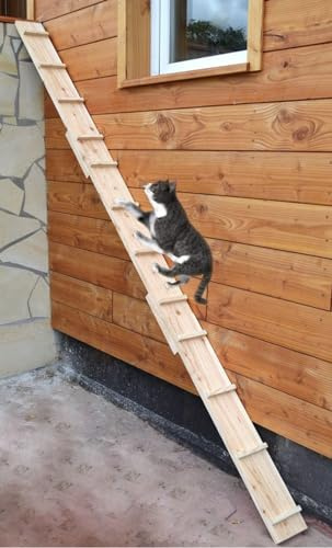 Ruhti - Katzentreppe Katzenleiter Katzenstufe für Balkon, Treppe etc.| 1 bis 7 m (4 m)