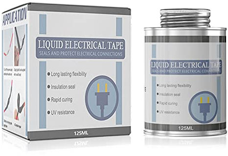 Ganbaro 125ml Liquid Electrical Tape, Liquid Insulating Rubber Coat, White Liquid Insulation Glue, Waterproof Insulating Glue, Electric Liquid Tape, Cable Repair Paste (White)