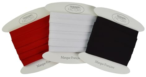 Cintas al sesgo de algodón liso de bella calidad - disponible en más de 20 colores - Bies de costura de algodón (Juego de 3 bies (5 metros cada uno), Set E)