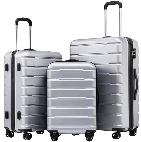 COOLIFE Koffer, Hartschalenkoffer Trolley Rollkoffer Reisekoffer ardschale Boardcase Handgepäck mit TSA-Schloss und 4 Rollen