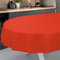 Wachstuch-Tischdecke Tischdecke abwaschbar Wachstuch Garten-Tischdecke Outdoor Indoor Oval 220x140cm mit Saum Rot
