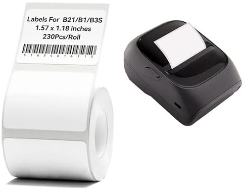 Ruban adhésif pour étiqueteuse B21/B3S, 40 x 30 mm, 1 Rouleau de 230 Étiquettes, Technologie d'Impression par Transfert Thermique, Résistant à l'Eau et à l'Huile, (L'inconfort B1 T50M)