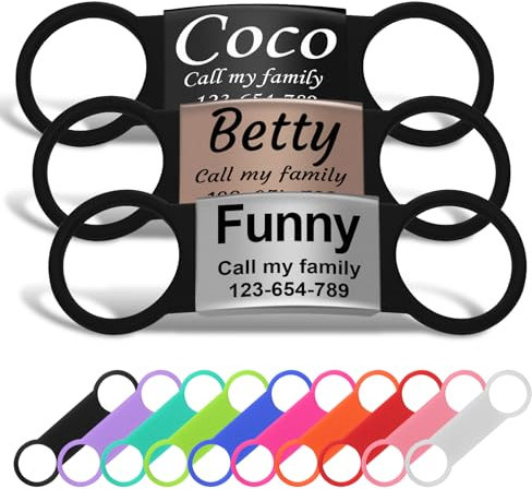 TagME Hundemarke mit Gravur für Hunde, Hundemarke Personalisiert für Große Halsbänder und Hundegeschirr