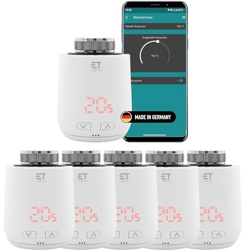 Eurotronic Comet ZW eco: 6X Smartes WiFi Thermostat für Heizkörper. WLAN Heizungssteuerung Set inkl. gratis App. Keine Basisstation notwendig.