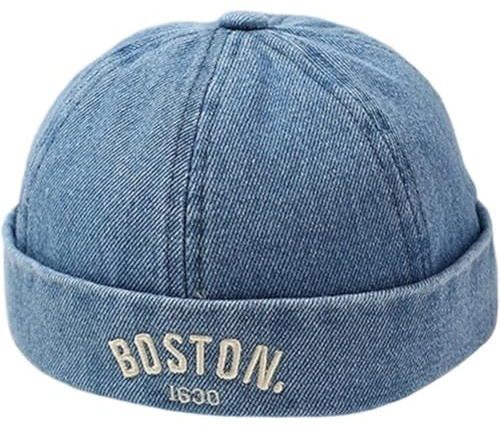 HiyyFloy Casquette De Docker sans Bord, Unisexe, Revers Roulé, Chapeau De Port, Casquette sans Visière, Bonnet en Coton, Chapeau De Propriétaire, Casquette De Marin Décontractée pour Enfants