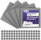 Filzada® Filzgleiter Selbstklebend zum Zuschneiden [5 Stück 20x20 cm] - Grau - Inkl. 64x Stuhlgleiter Rund Ø20mm - Filz Möbelgleiter für individuellen Zuschnitt mit EXTRA Klebekraft