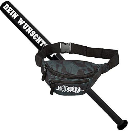 Spaß Kostet Sportset Baseballschläger mit WUNSCHTEXT deiner Wahl mit Tasche für Baseball in 5 Farben