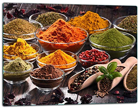 TMK ArtDeko – Tagliere in vetro – Tagliere in vetro per cucina 52 x 40 cm – Robusto, igienico e antiscivolo – Tagliere in vetro – Piano di lavoro aggiuntivo – Uso versatile