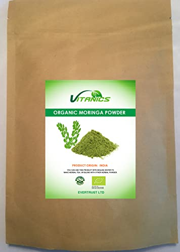 Ekologiskt certifierat Moringa bladpulver (1000g)