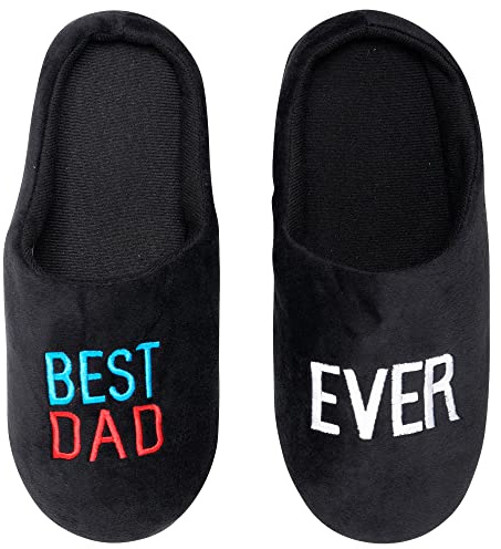 Keanu Mens Top Dad Mule Slippers - Novelty Fathers Day Dad Gift - UK Sizes 7-8, 9-10 & 11-12