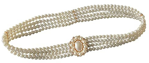 Elastischer Stoffgürtel Vielseitiger High-End Dekorativer Perlengürtel Damenschals Warm Elastischer Gürtel Damen Geflochtener Strohgürtel Flechtgürtel Damen Beige