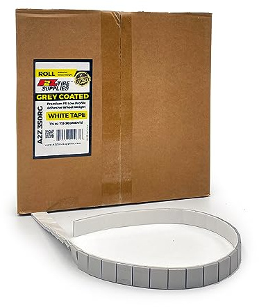 A2Z Tire Supplies 0.25 Oz Gray Adhesive Wheel Weights（715pcs,11 LBS）,1/4 Oz Stick on Wheel Weights for Cars, Trucks, SUVs, Motorcycles, Low Profile White Tape