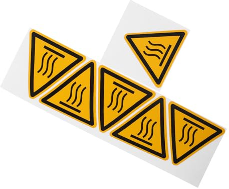Gatuida Lot De 2 Feuilles D'autocollants « Danger Ne Pas Toucher » Watc-H Out For Heat - Étiquettes Autocollantes Attention Danger - Panneau D'avertissement De Surface Chaude -